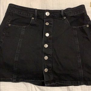 black jean skirt